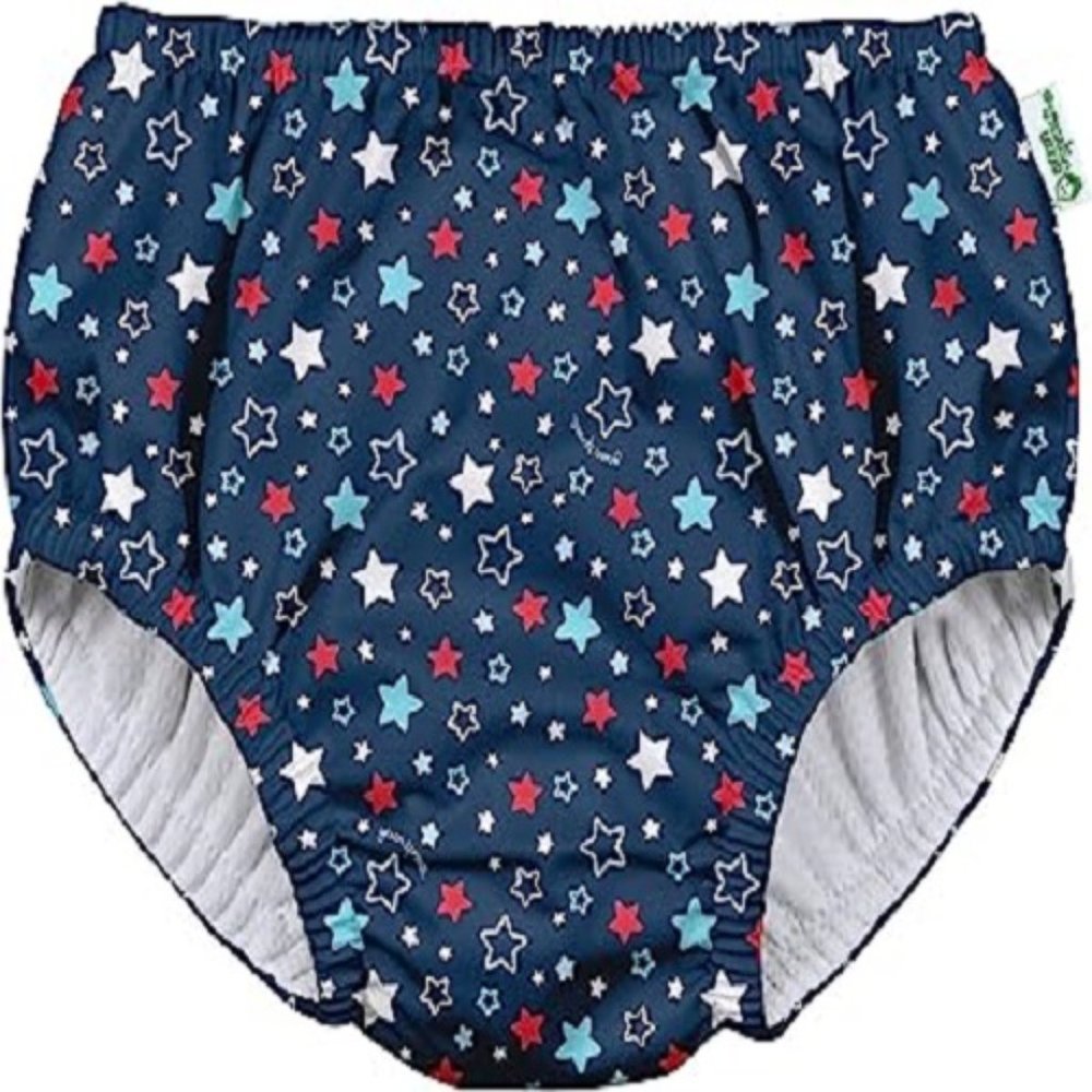i play. Girls Pull-Up Reusable Absorbent Americana Stars Swimsuit Diaper 24M NWT